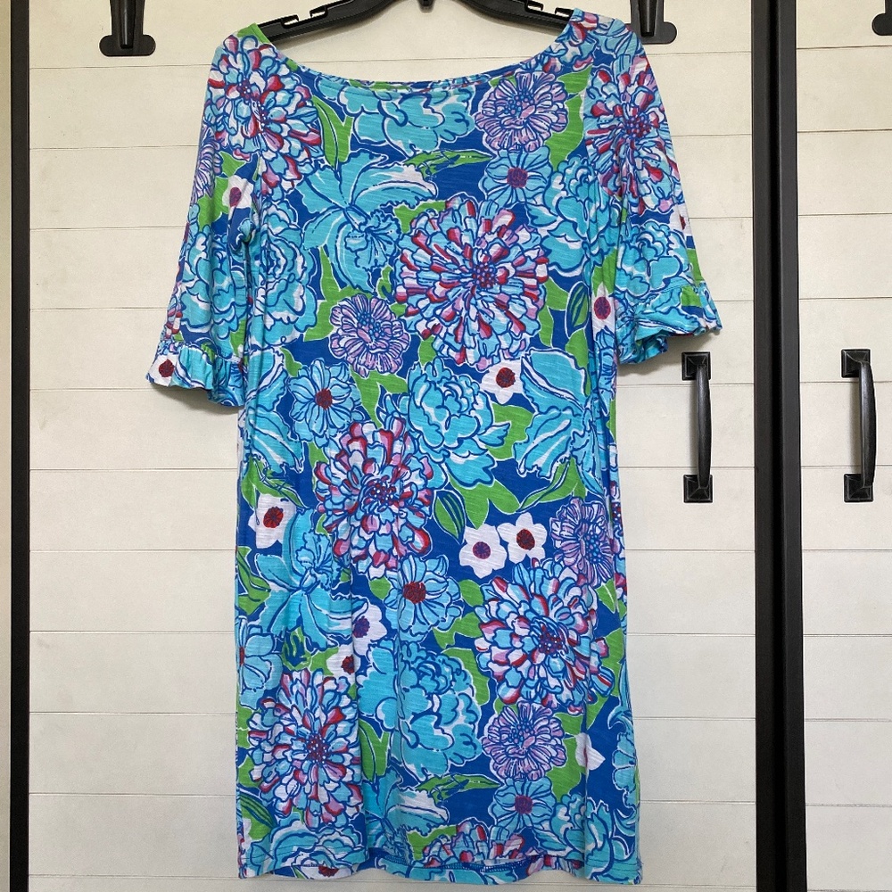 Lilly Pulitzer Somerset Worth Blue May Flower Dress Small